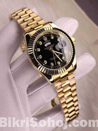 Gold Quartz Watch For Men